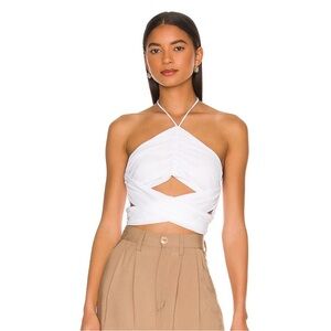 Superdown Harlie Halter Top in White